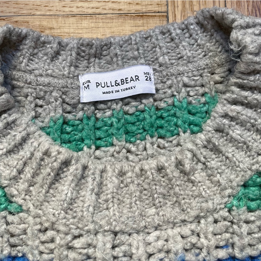 Pull&Bear Multi Stripe Oversized Sweater Size Med… - image 2